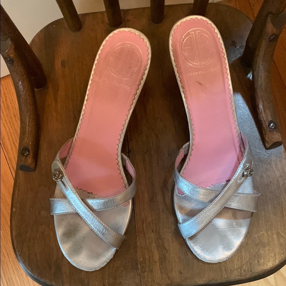 Women’s Lily Pulitzer Silver Women's Knotty Heels